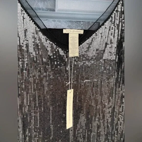 White + Warren Sequin dress size medium - Picture 4 of 10